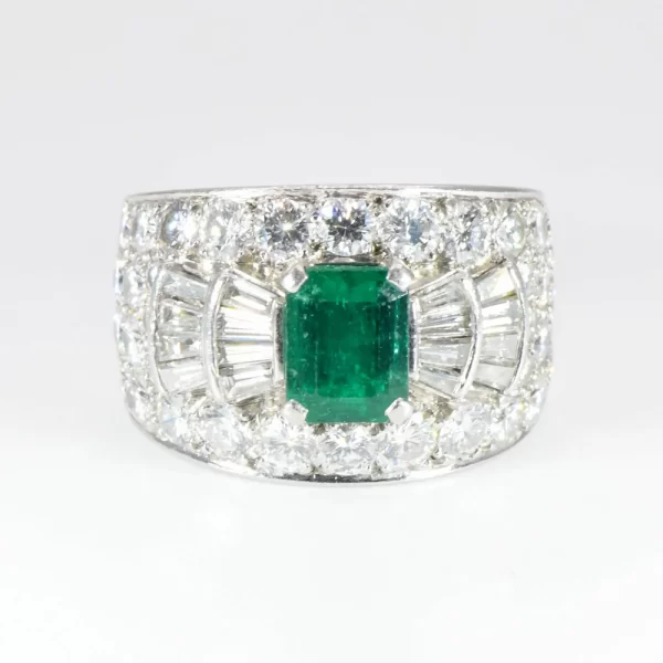 Bvlgari ‘Trombino’ Emerald & Diamond Ring