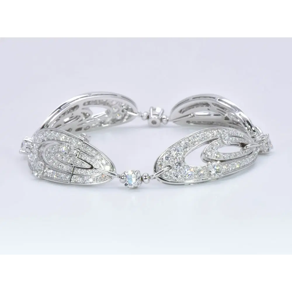 Bvlgari 'Elisia' 7ct Diamond and 18k White Gold Bracelet 