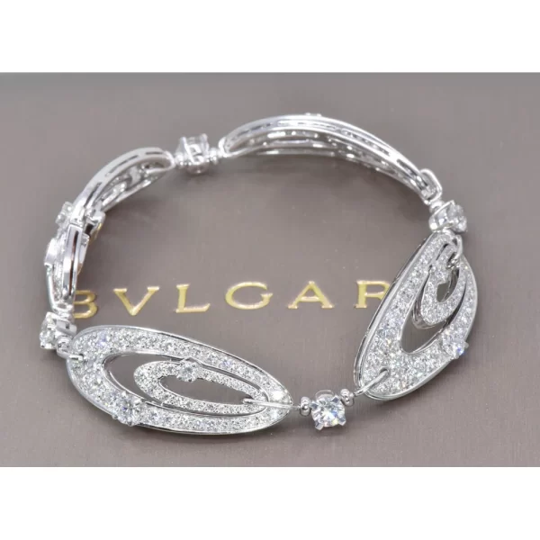 Bvlgari 'Elisia' 7ct Diamond and 18k White Gold Bracelet