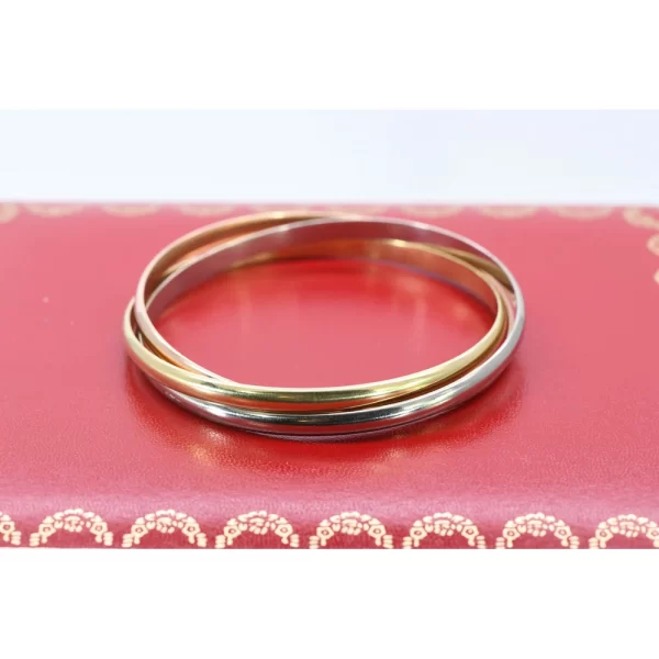 Cartier Trinity 18k Yellow, Pink and White Gold Bangle