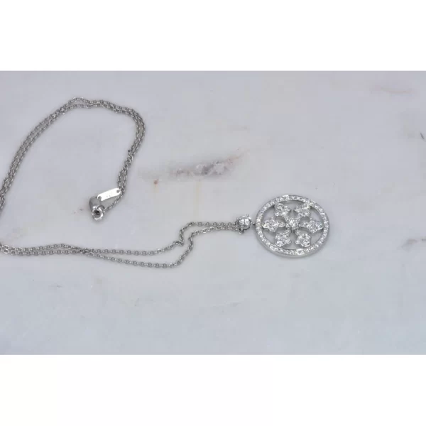 Graff ‘Snowflake’ Diamond and 18k White Gold Necklace