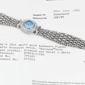 Audemars Piguet Ladies White Gold and Diamond Watch