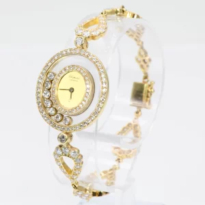 Chopard ‘Happy Diamonds’ 18k Yellow Gold Watch