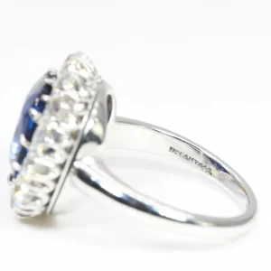 Tiffany & Co White Gold, Diamond and Sapphire Ring