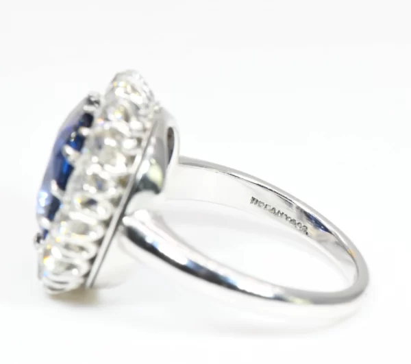 Tiffany & Co White Gold, Diamond and Sapphire Ring