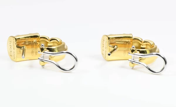 Fope Yellow Gold Hoop Diamond Earrings