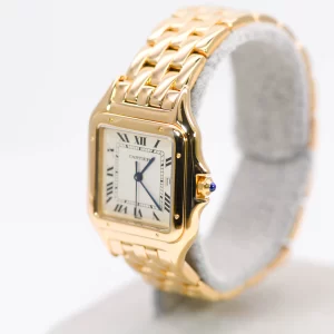 Cartier ‘Panthere’ 27mm Unisex 18k Yellow Gold Wristwatch