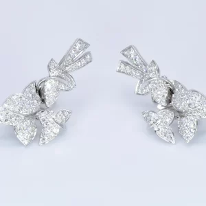 Van Cleef & Arpels Diamond and White Gold Earrings