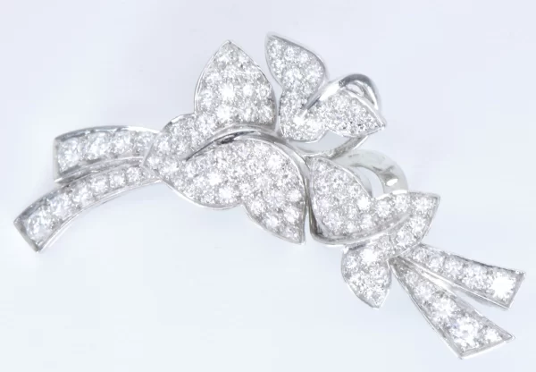 Van Cleef & Arpels Diamond and White Gold Earrings