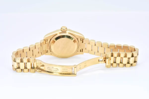 Rolex Ladies Datejust President 26mm Yellow Gold Watch