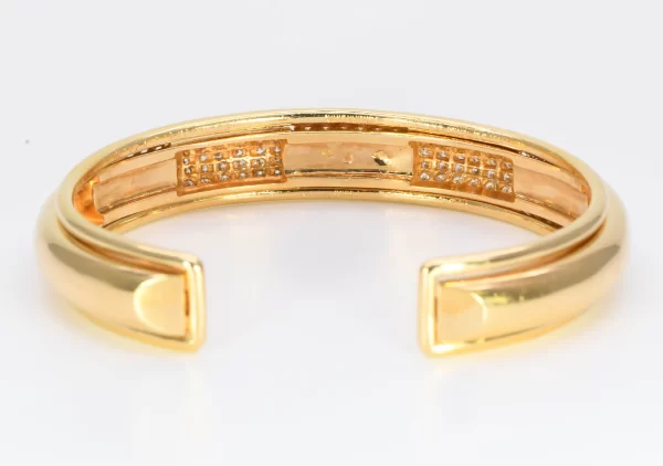 Boucheron 18k Yellow Gold and Diamond Pave Bracelet