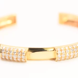Boucheron 18k Yellow Gold and Diamond Pave Bracelet