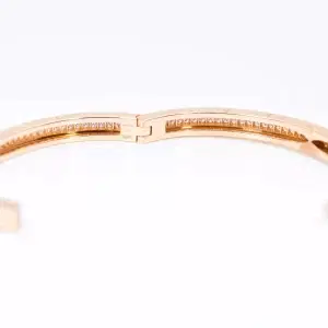Bvlgari 'B.Zero1' Diamond and 18k Rose Gold Bangle
