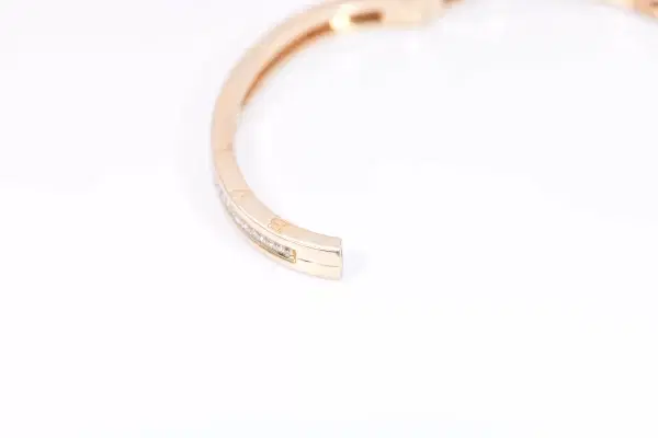 Bvlgari 'B.Zero1' Diamond and 18k Rose Gold Bangle