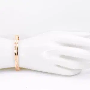 Bvlgari 'B.Zero1' Diamond and 18k Rose Gold Bangle