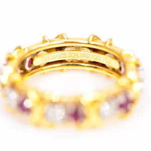 Tiffany & Co. Schlumberger Diamond and Ruby Ring