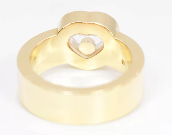 Chopard ‘Happy Diamonds' Heart Pave 18k Yellow Gold Ring