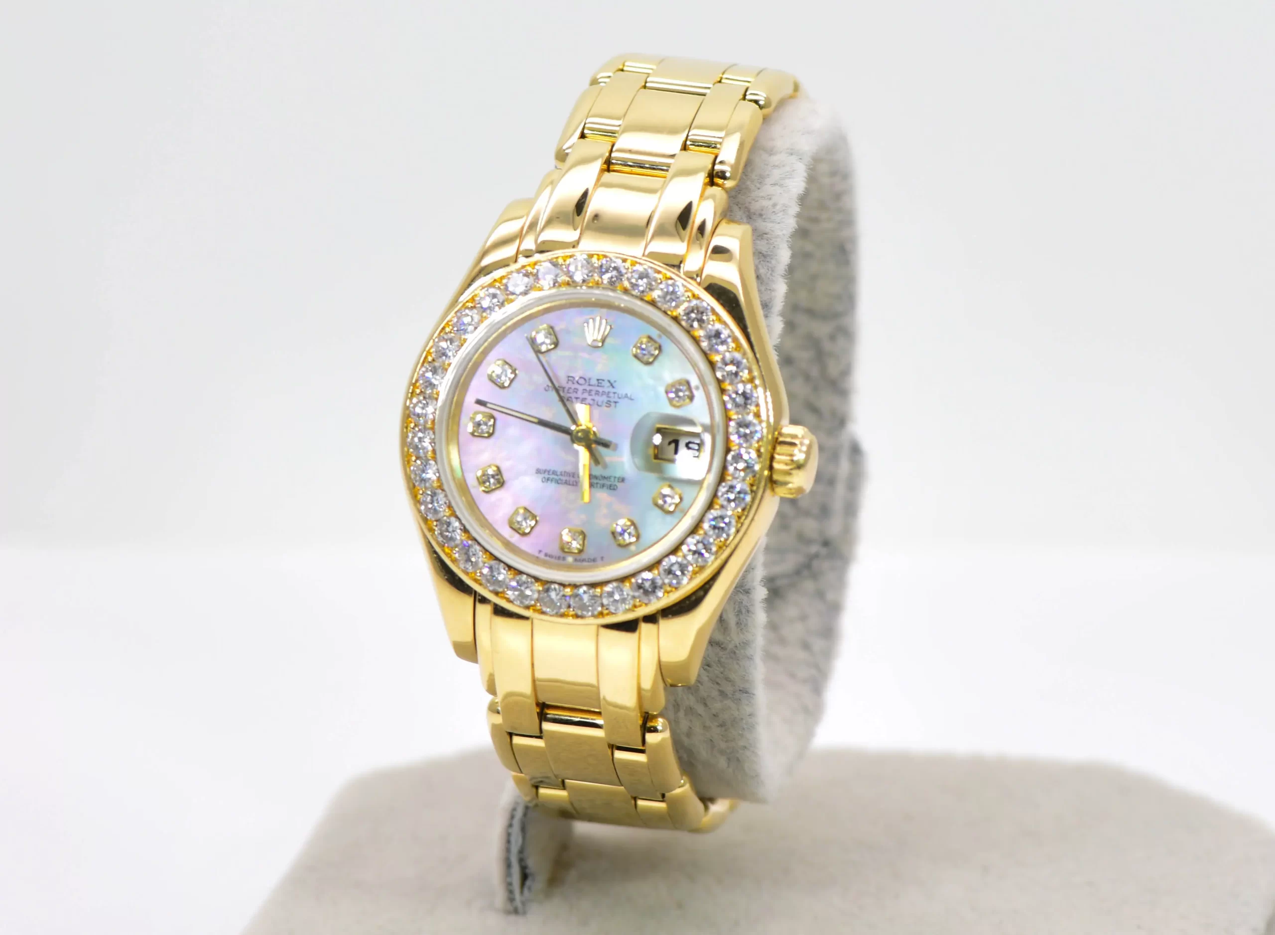 Rolex Datejust Ladies Pearlmaster 29mm Yellow Gold Watch
