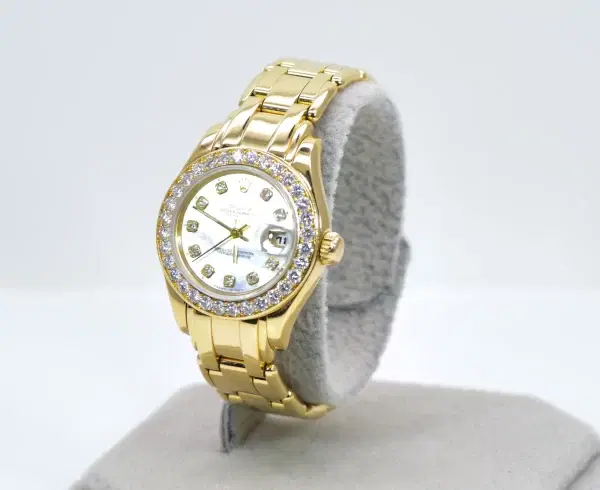 Rolex Datejust Ladies Pearlmaster 29mm Yellow Gold Watch