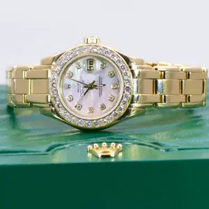 Rolex Datejust Ladies Pearlmaster 29mm Yellow Gold Watch