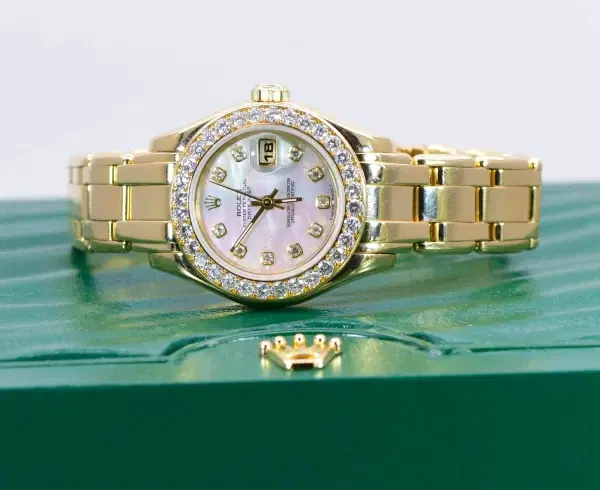 Rolex Datejust Ladies Pearlmaster 29mm Yellow Gold Watch