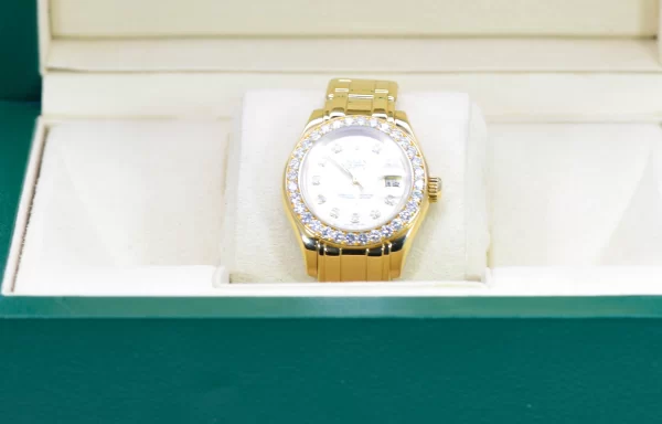 Rolex Datejust Ladies Pearlmaster 29mm Yellow Gold Watch