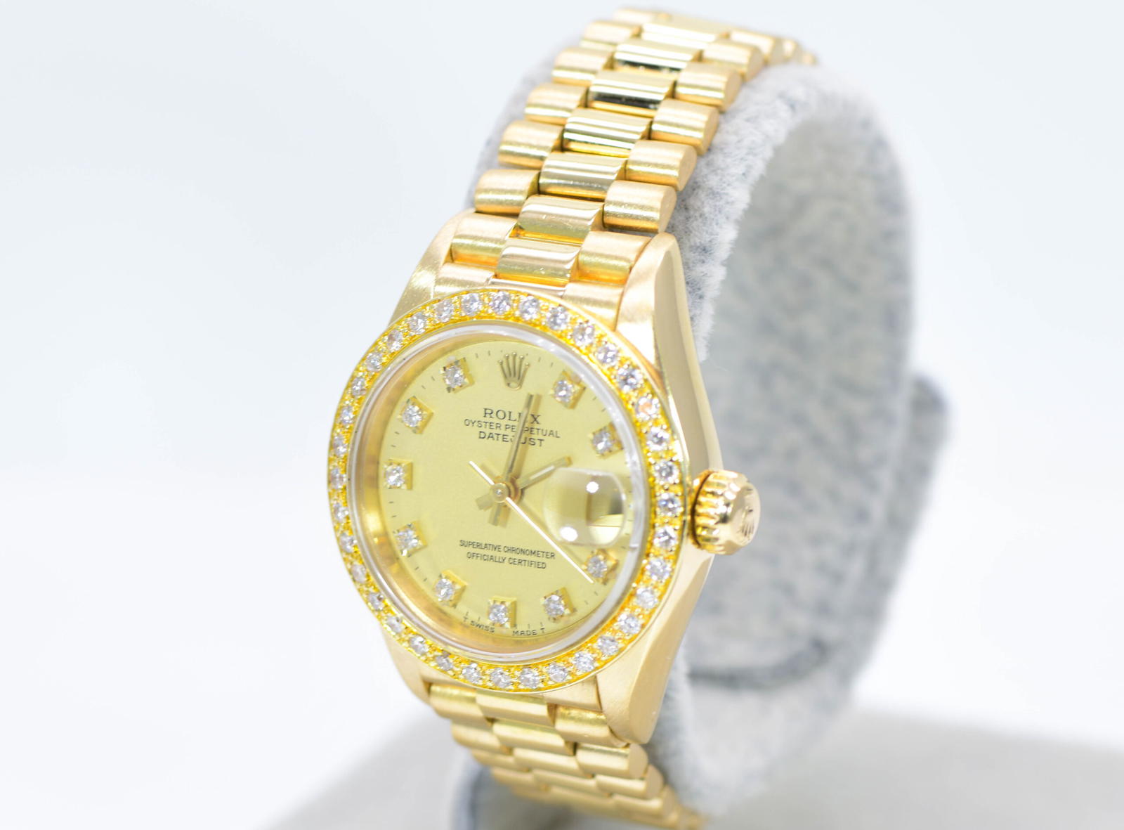 ROLEX OYSTER PERPETUAL DATEJUST Presidential 26mm 18K Yellow Gold DIAMOND  Dial Watch