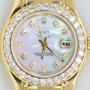 Rolex Datejust Ladies Pearlmaster 29mm Yellow Gold Watch