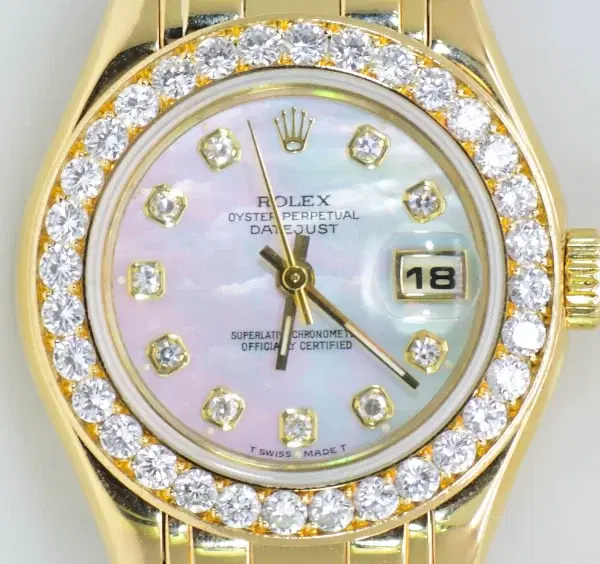 Rolex Datejust Ladies Pearlmaster 29mm Yellow Gold Watch