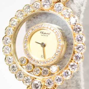 Chopard ‘Happy Diamonds Icons’ 18k Yellow Gold Watch