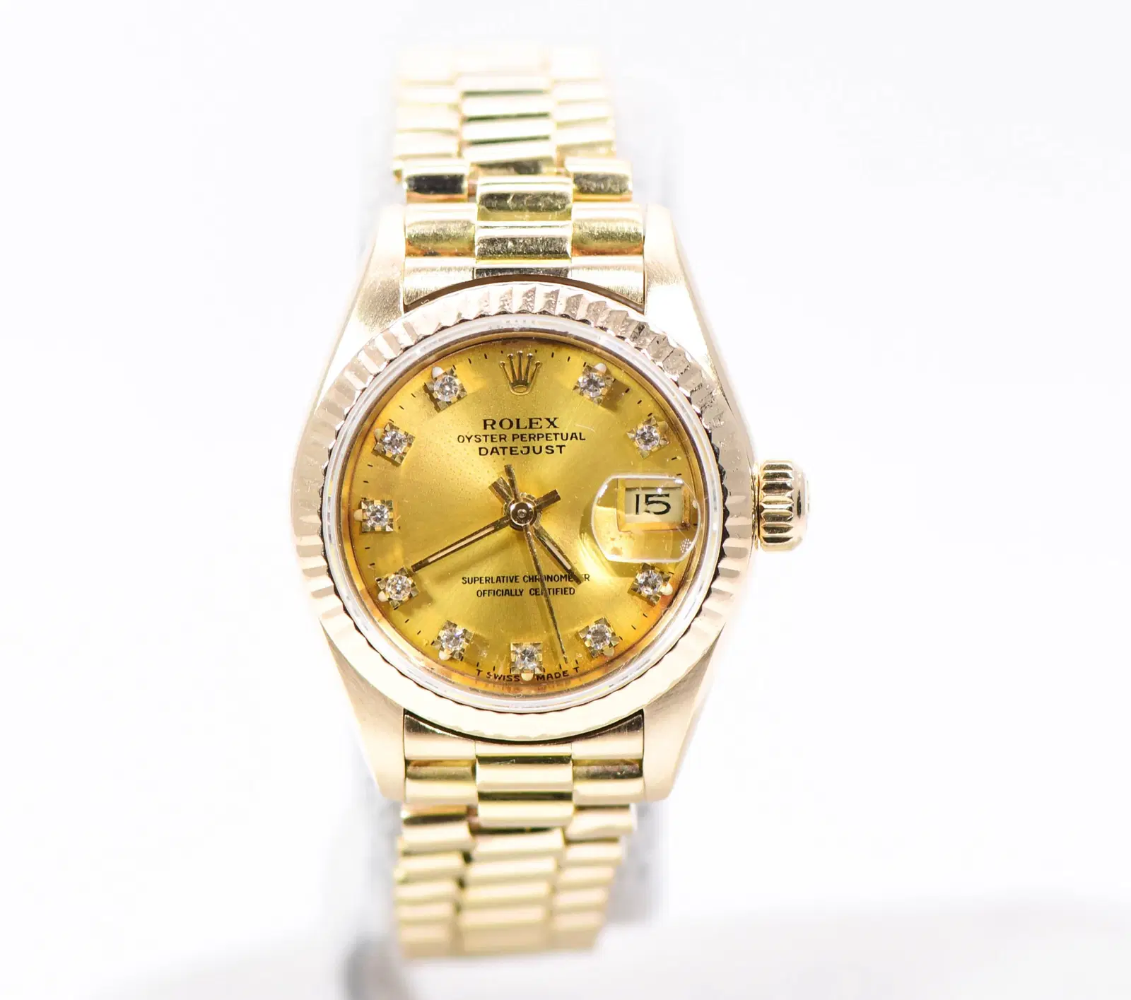 Rolex Ladies Oyster Perpetual Datejust 26mm Yellow Gold 