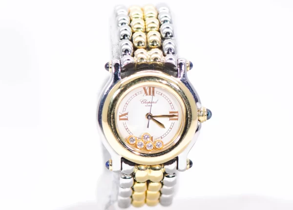 Chopard 'Happy Sport' 26mm 18k Yellow Gold And Steel Watch