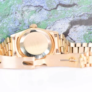 Rolex DateJust 26mm Diamond Pave Gold Watch President Bracelet