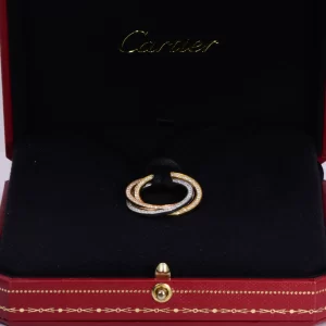 Cartier Trinity Necklace 1.16 Ct 18k Tricolour Gold