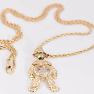 Chopard Happy Diamonds 18k Yellow Gold Clown Necklace
