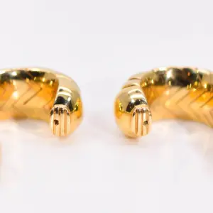 Bulgari/Bvlgari ‘Spiga’ Earrings Clip on 18k Yellow Gold