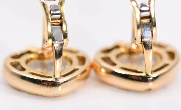 Chopard ‘Happy Diamonds’ 18k Yellow Gold Heart Earrings