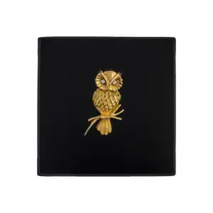 Tiffany & Co. Owl Brooch 18k Yellow Gold and Diamonds