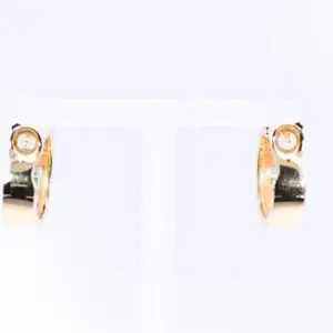 Cartier Love Earrings Two Diamonds 18k Yellow Gold