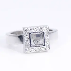 Chopard ‘Happy Diamonds’ 18k White Gold Ring