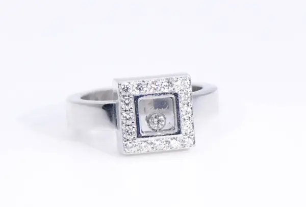 Chopard ‘Happy Diamonds’ 18k White Gold Ring