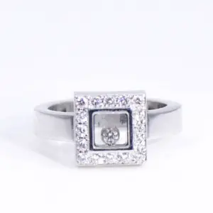 Chopard ‘Happy Diamonds’ 18k White Gold Ring