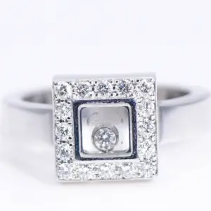 Chopard ‘Happy Diamonds’ 18k White Gold Ring