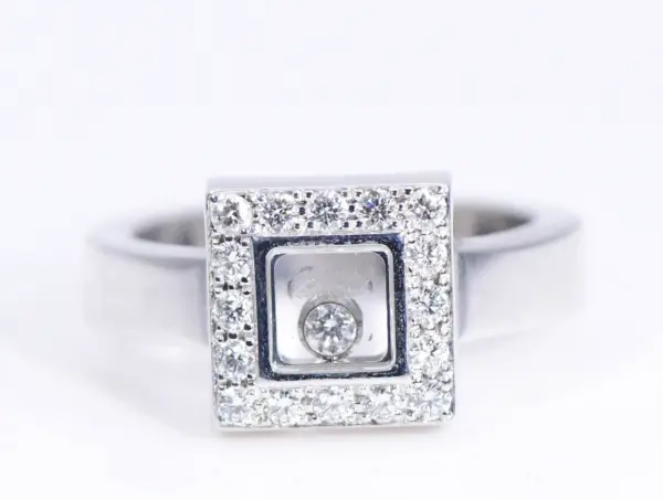 Chopard ‘Happy Diamonds’ 18k White Gold Ring