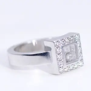 Chopard ‘Happy Diamonds’ 18k White Gold Ring
