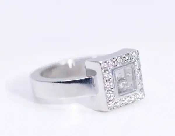 Chopard ‘Happy Diamonds’ 18k White Gold Ring