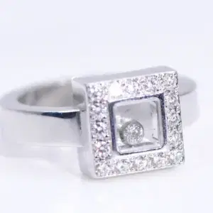 Chopard ‘Happy Diamonds’ 18k White Gold Ring