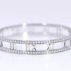 Tiffany & Co. ATLAS 18k White Gold and Diamonds Bracelet