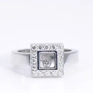 Chopard ‘Happy Diamonds’ 18k White Gold Ring