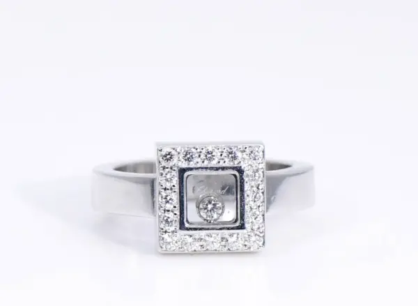 Chopard ‘Happy Diamonds’ 18k White Gold Ring